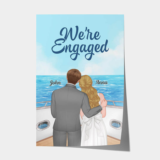 1102SUS1 Personalized Posters Gifts Engagement Couple