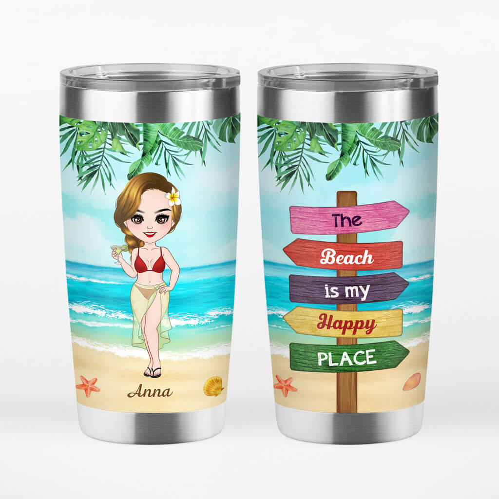 1106TUS1 Personalized Tumblers Gifts Beach Friends