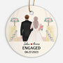 1109OUS1 Personalized Ornaments Gifts Engagement Couple