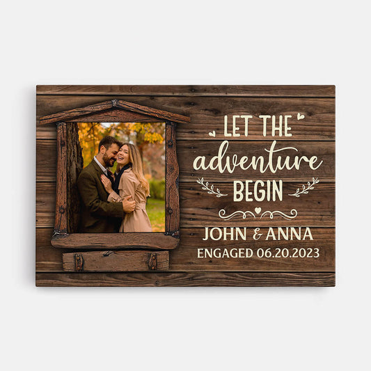 1111CUS1 Personalized Canvas Gifts Adventure Couple