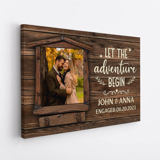 1111CUS2 Personalized Canvas Gifts Adventure Couple