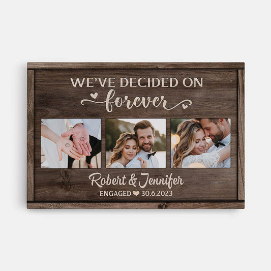 1113CUS1 Personalized Canvas Gifts Decided Forever Couple