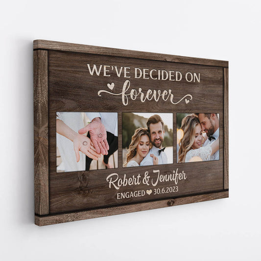 1113CUS2 Personalized Canvas Gifts Decided Forever Couple