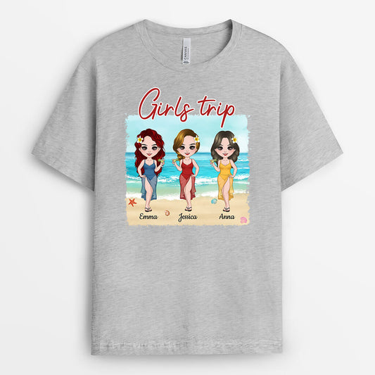 1114AUS1 Personalized T Shirts Gifts Girls Trip Her