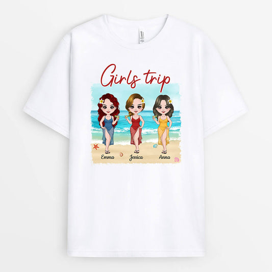 1114AUS2 Personalized T Shirts Gifts Girls Trip Her