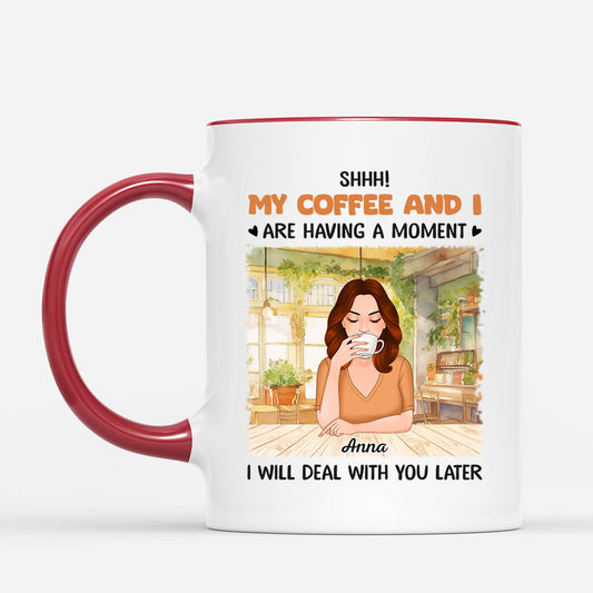 1118MUS2 Personalized Mugs Gifts Coffee Moment Her