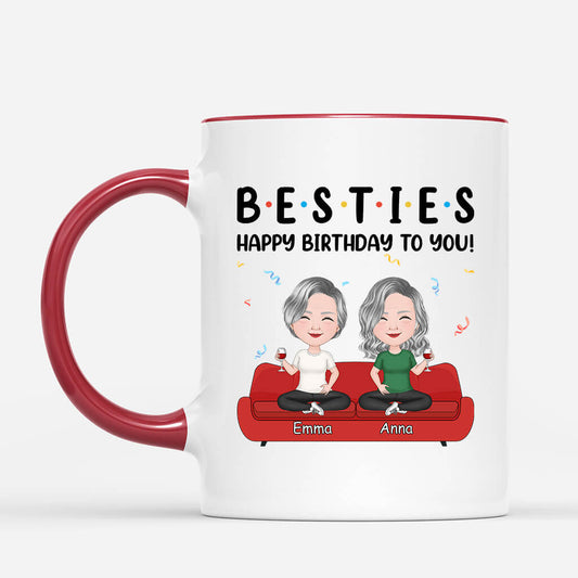 1120MUS2 Personalized Mugs Gifts Besties Birthday Friends