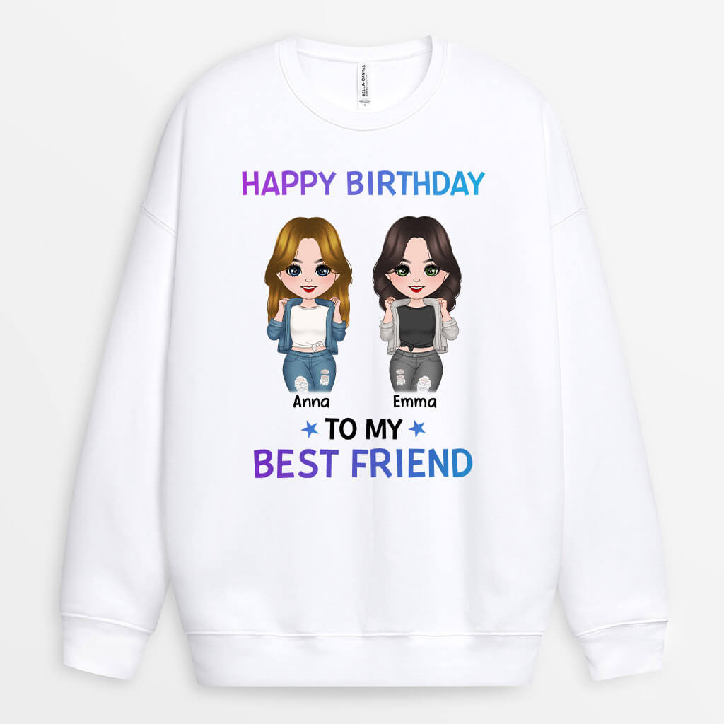 1126WUS1 Personalized Sweatshirt Gifts Birthday Friends