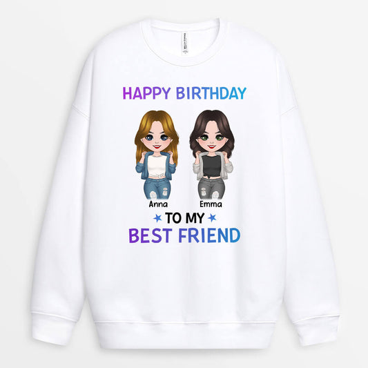 1126WUS1 Personalized Sweatshirt Gifts Birthday Friends
