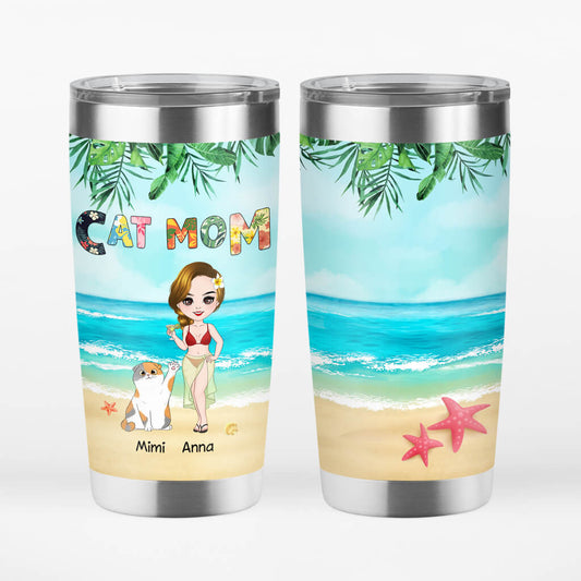 1128TUS2 Personalized Tumblers Gifts Cat Mom Cat Lovers