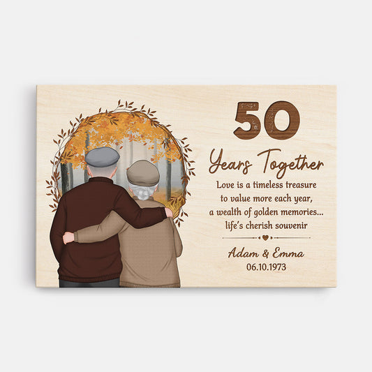 1130CUS1 Personalized Canvas Gifts Love Treasure Couples