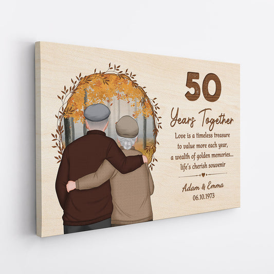 1130CUS2 Personalized Canvas Gifts Love Treasure Couples