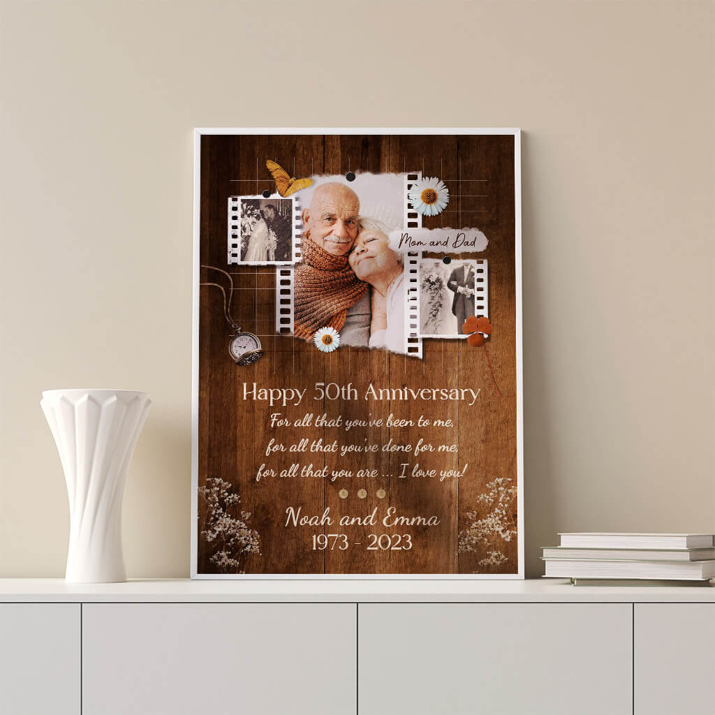 1132SUS3 Personalized Posters Gifts Anniversary Mom Dad Couples