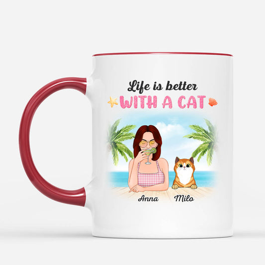 1135MUS2 Personalized Mug Gifts SummerLife CatLovers