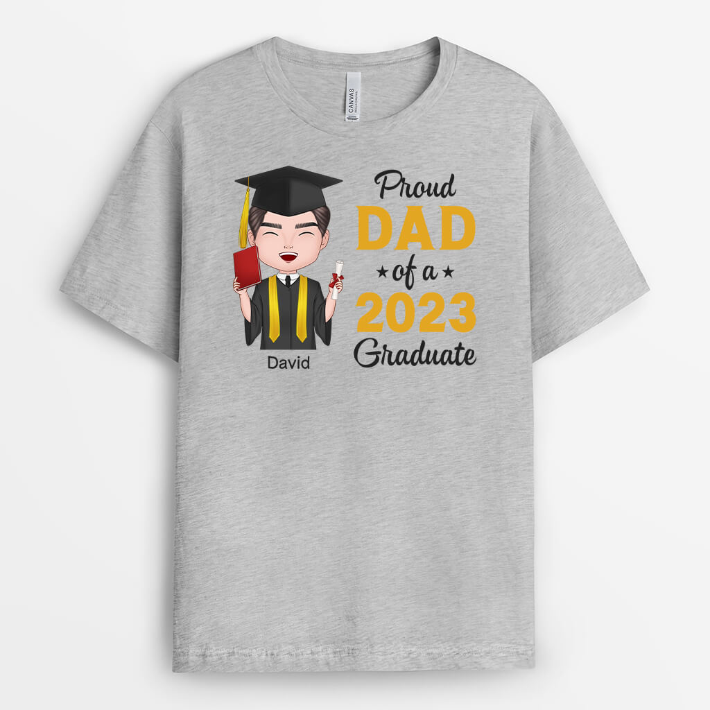 1138AUS1 Personalized Gifts T shirts Proud Dad Mom Graduate