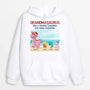 1139HUS1 Personalized Hoodie Gifts Beach Dinosaur Grandma Mom