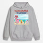 1139HUS2 Personalized Hoodie Gifts Beach Dinosaur Grandma Mom