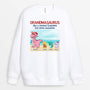 1139WUS1 Personalized Sweatshirt Gifts Beach Dinosaur Grandma Mom