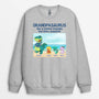 1139WUS2 Personalized Sweatshirt Gifts Beach Dinosaur Grandpa Dad