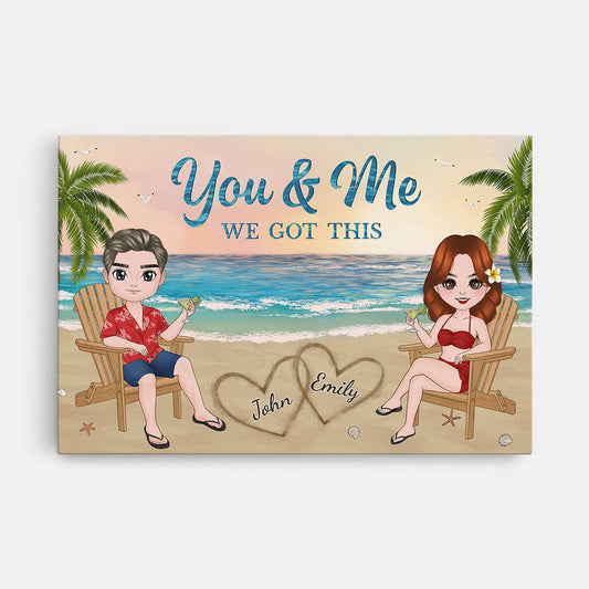 1143CUS1 Personalized Canvas Gifts You Me Couple