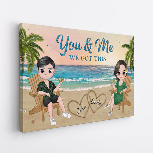 1143CUS2 Personalized Canvas Gifts You Me Couple