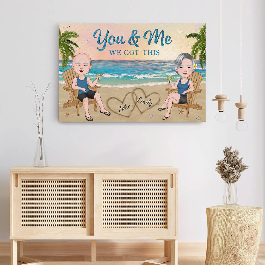 1143CUS3 Personalized Canvas Gifts You Me Couple