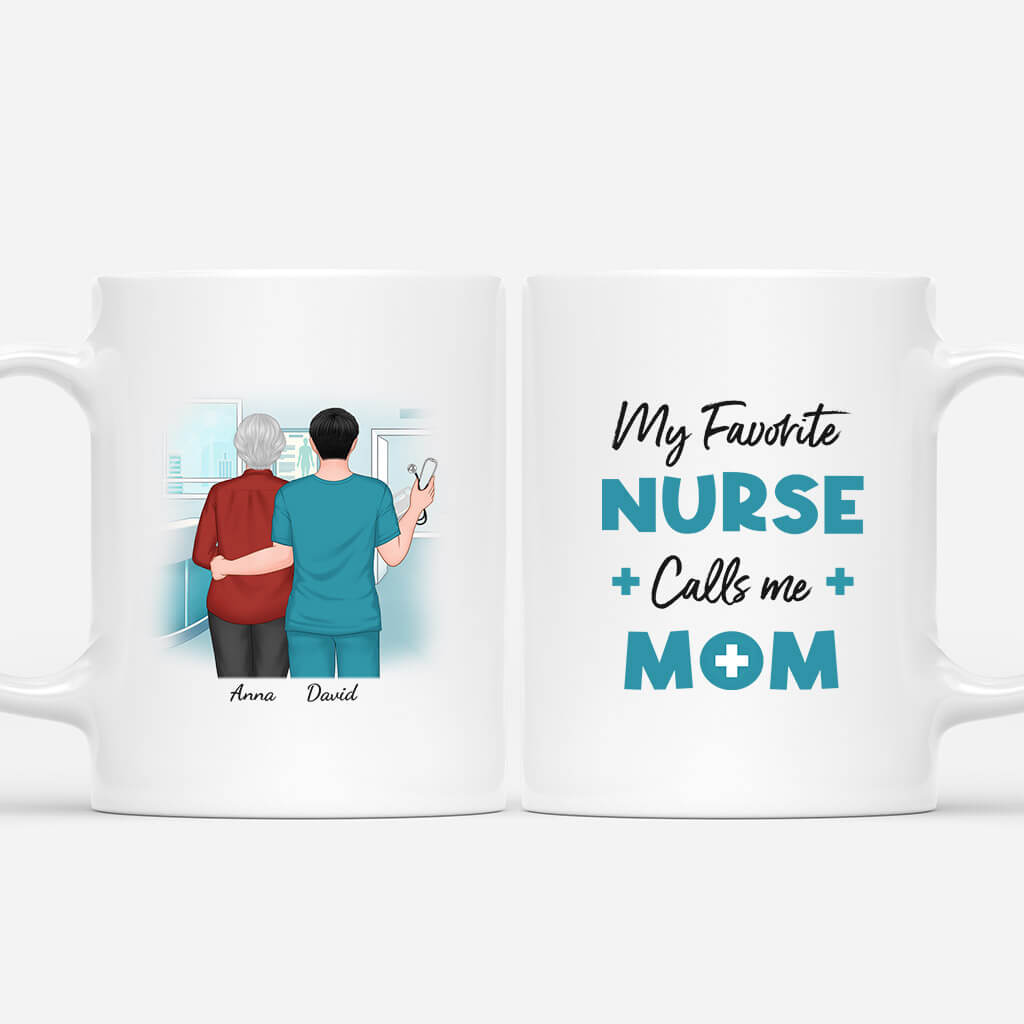 1151MUS1 Personalized Mugs Gifts Favorite Nurse Mom