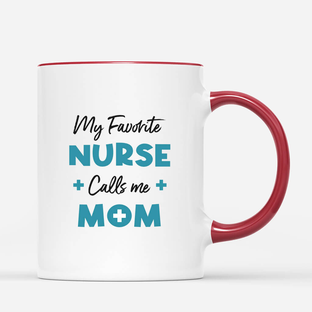 1151MUS3 Personalized Mugs Gifts Favorite Nurse Mom