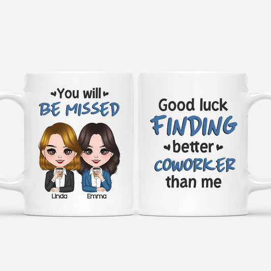 1153MUS1 Personalized Mugs Gifts Luck Better Coworkers Colleagues