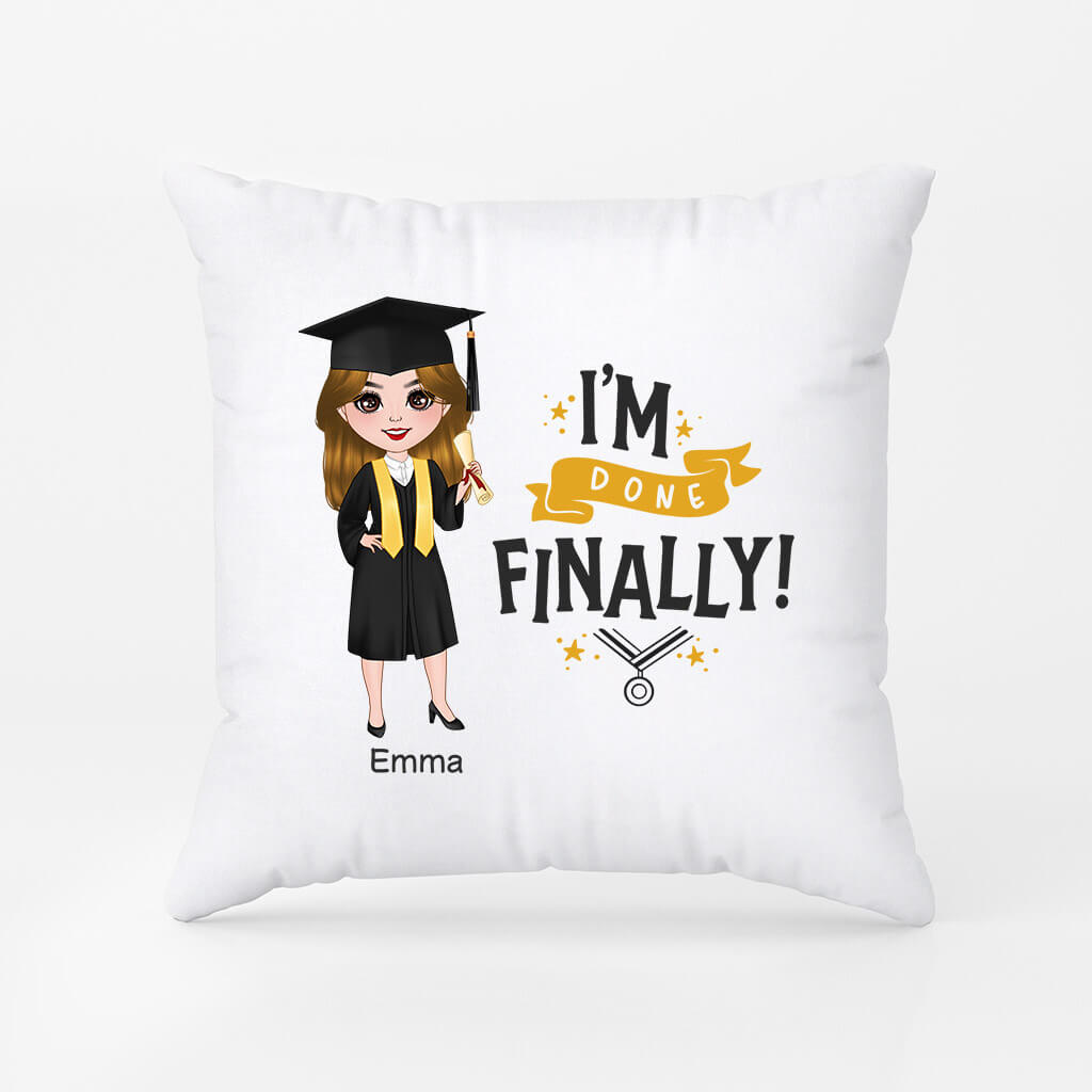 1155PUS1 Personalized Pillows Gifts Done Graduates