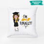 1155PUS2 Personalized Pillows Gifts Done Graduates