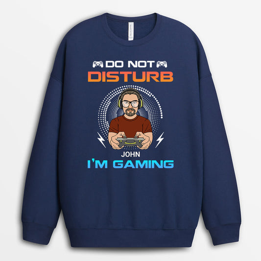 1162WUS1 Personalized Sweatshirt Gifts Disturb Gaming Him