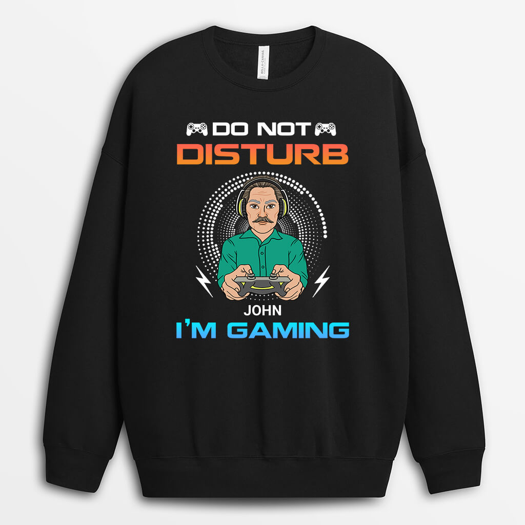 1162WUS2 Personalized Sweatshirt Gifts Disturb Gaming Him