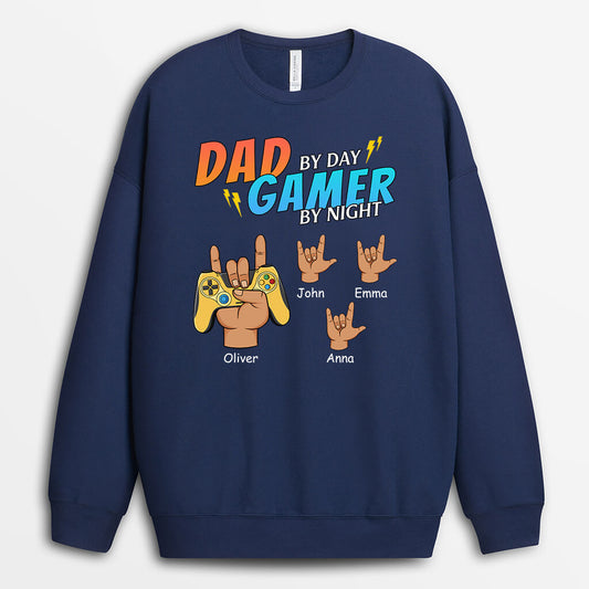 1163WUS1 Personalized Sweatshirt Gifts Game Dad