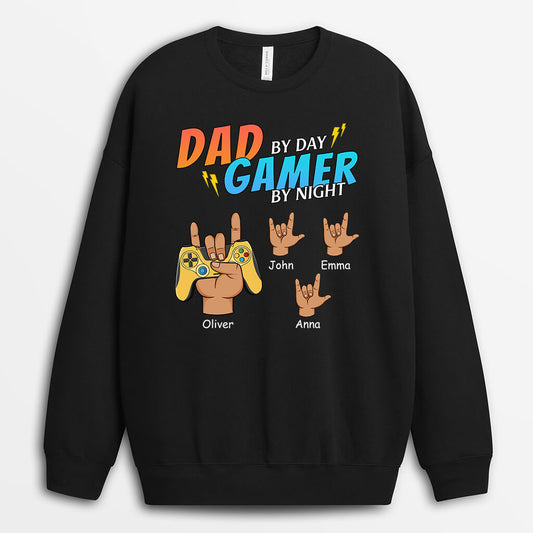 1163WUS2 Personalized Sweatshirt Gifts Game Dad