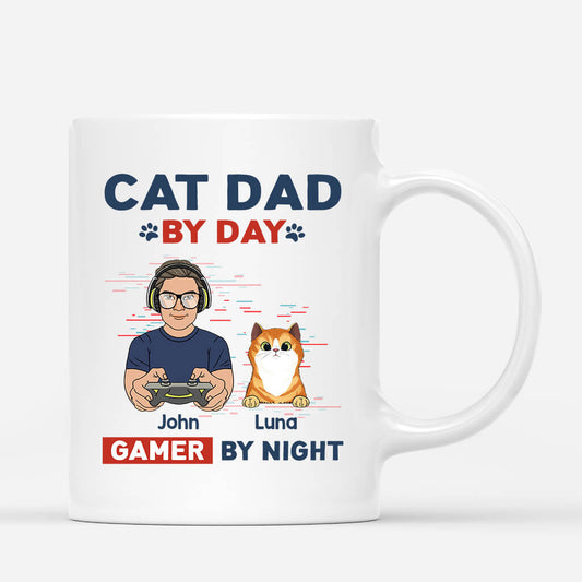 1164MUS1 Personalized Mugs Gifts Gaming Cat CatLover