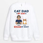 1164WUS2 Personalized Sweatshirt Gifts Game Dad CatLover