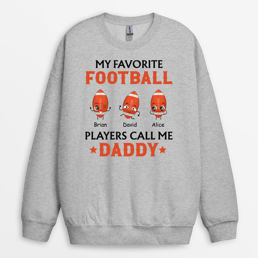 1181WUS1 Personalized Sweatshirt Gifts Football Dad
