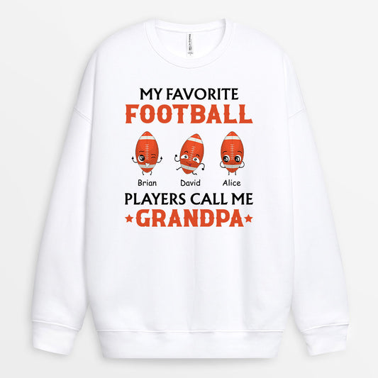 1181WUS2 Personalized Sweatshirt Gifts Football Dad