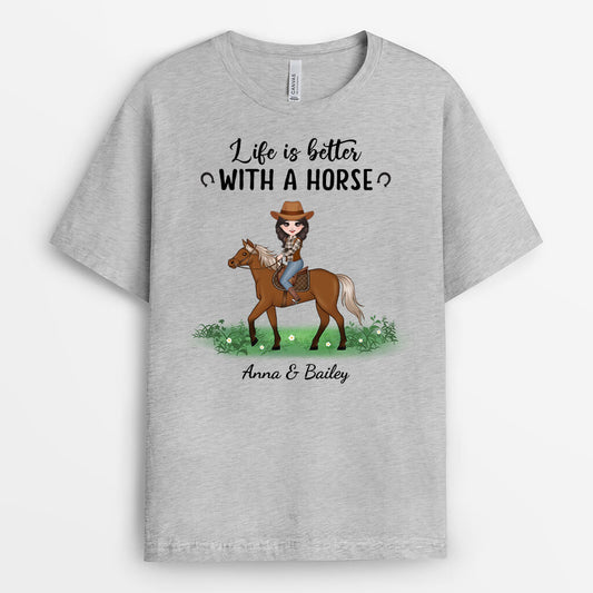 1184AUS1 Personalized T Shirt Gifts Life Better PetLovers