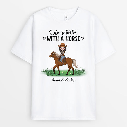 1184AUS2 Personalized T Shirt Gifts Life Better PetLovers