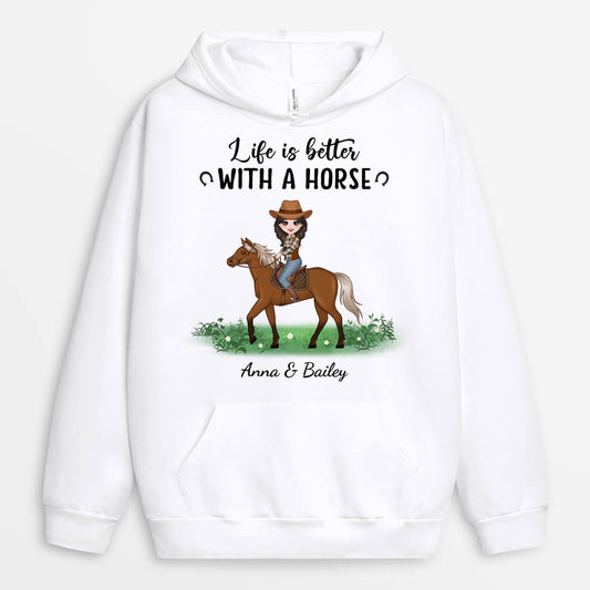 1184HUS2 Personalized Hoodies Gifts Life Better PetLovers