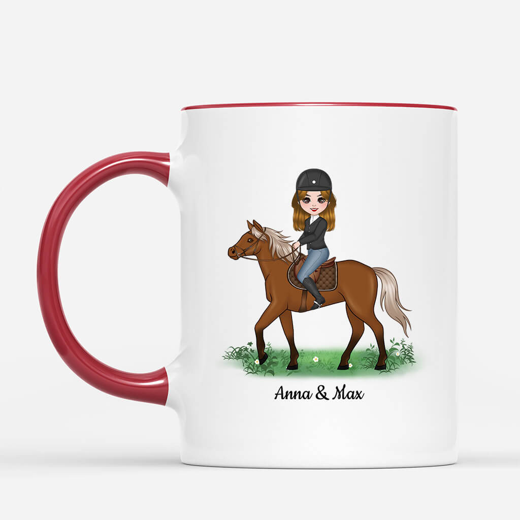 1185MUS2 Personalized Mugs Gifts Girl Horse Lovers Her
