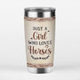 1186TUS3 Personalized Tumblers Gifts Girl Horse Lovers Her