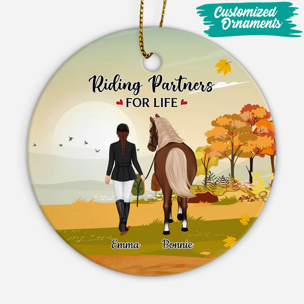 1188OUS2 Personalized Ornaments Gifts Riding Horse Lovers