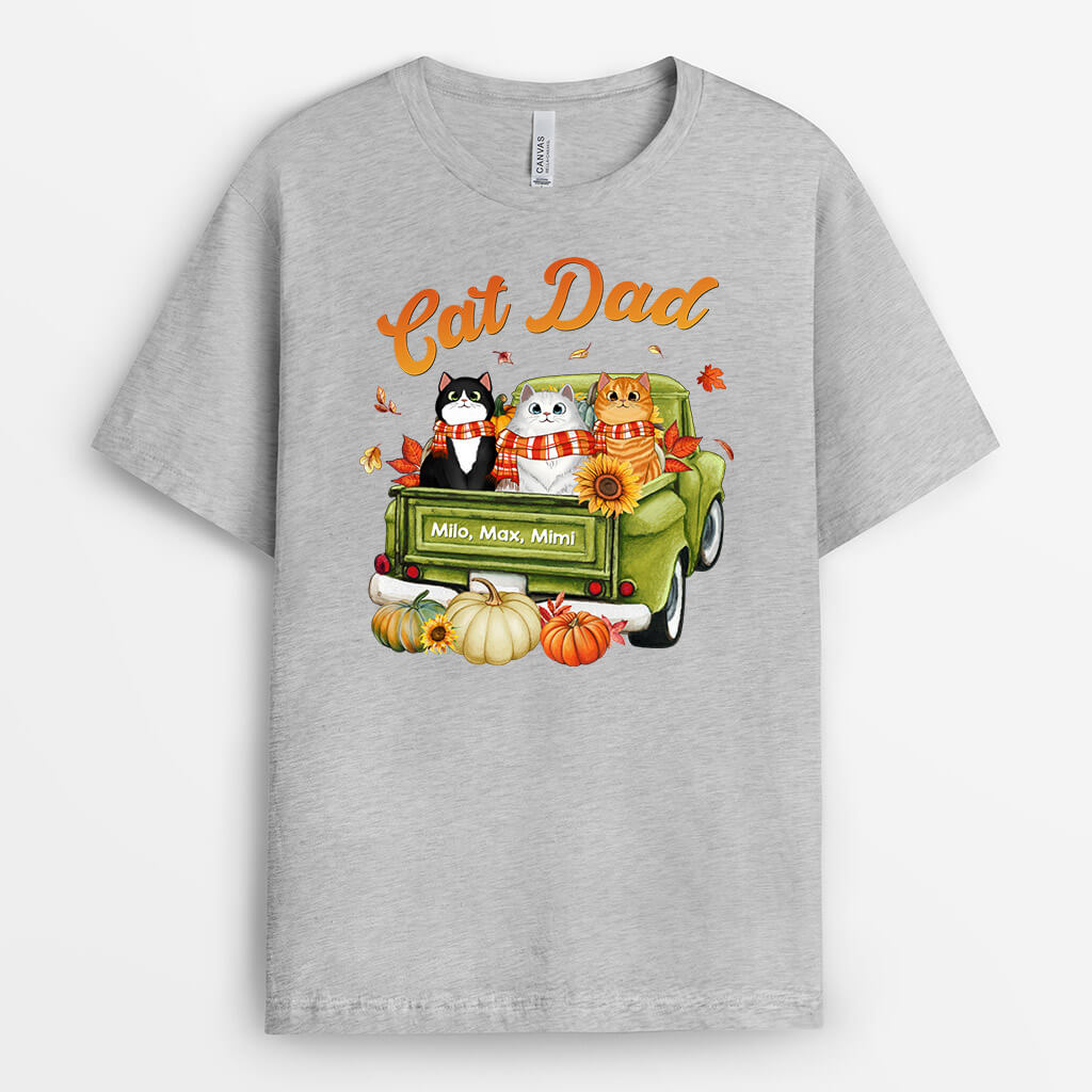 1207AUS2 Personalized T Shirt Gifts Fall Season Cat Lovers