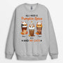1208WUS2 Personalized Sweatshirt Gifts Pumpkin Cat Lovers
