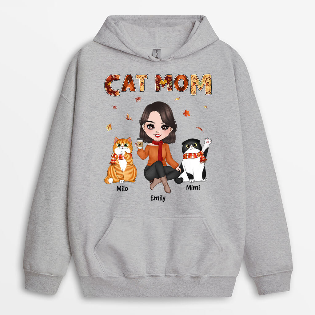 1210HUS1 Personalized Hoodie Gifts Fall Cat Lovers