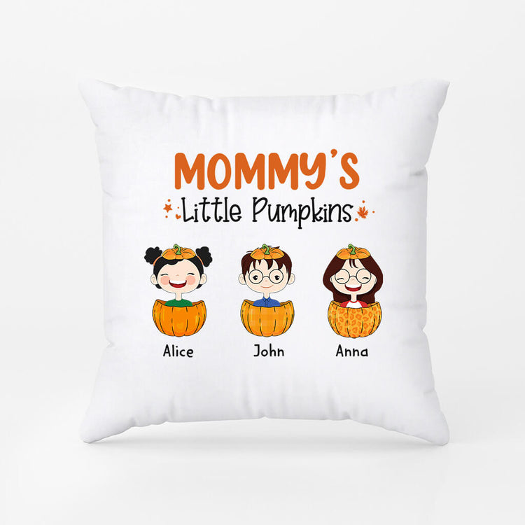Personalized Mom's Little Pumpkins Pillow