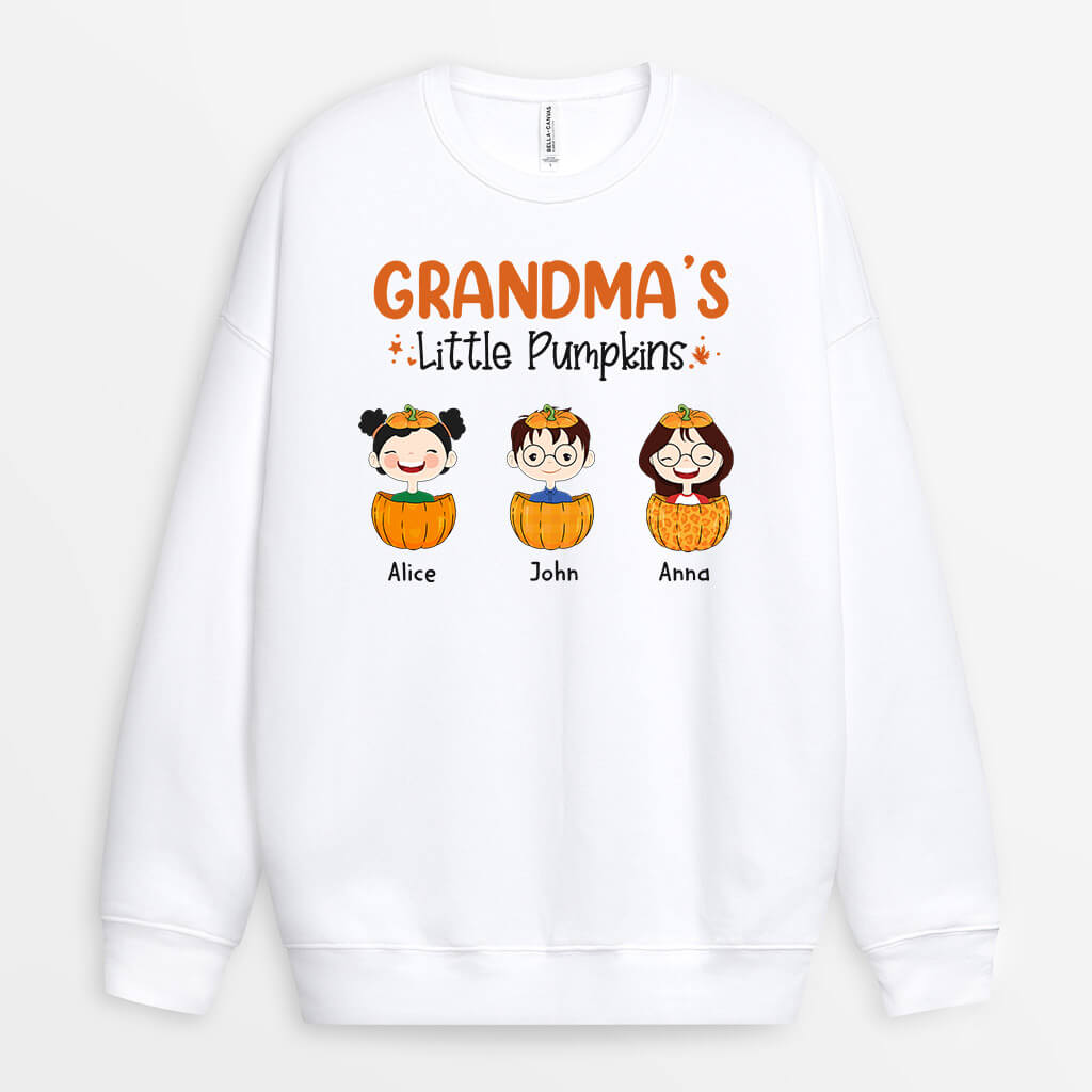 1213WUS1 Personalized Sweatshirt Gifts Pumpkin Grandma